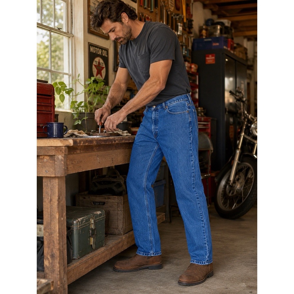 Levi's 550 Men's Relaxed Fit Jeans 42x29 Medium Wash 100% Cotton Straight Leg